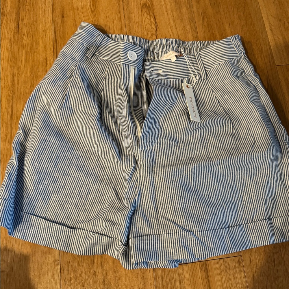OLIVACEOUS Striped Short